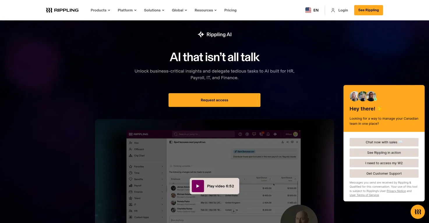 Rippling AI screenshot