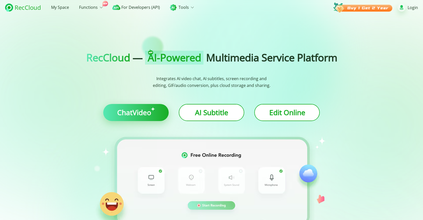 RecCloud screenshot