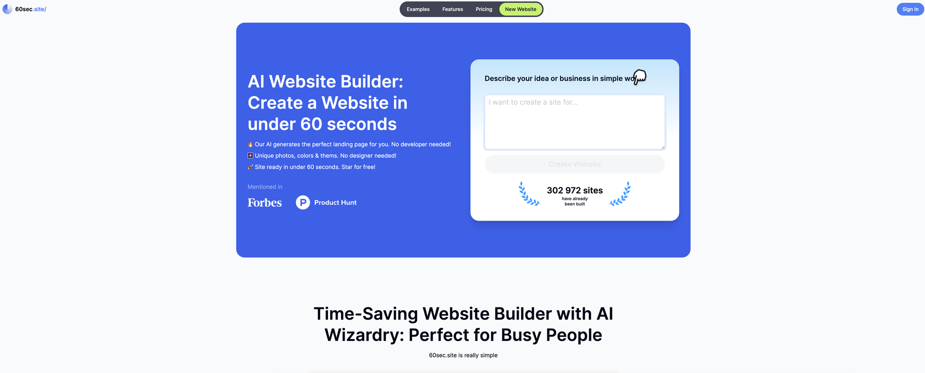 60sec.site screenshot