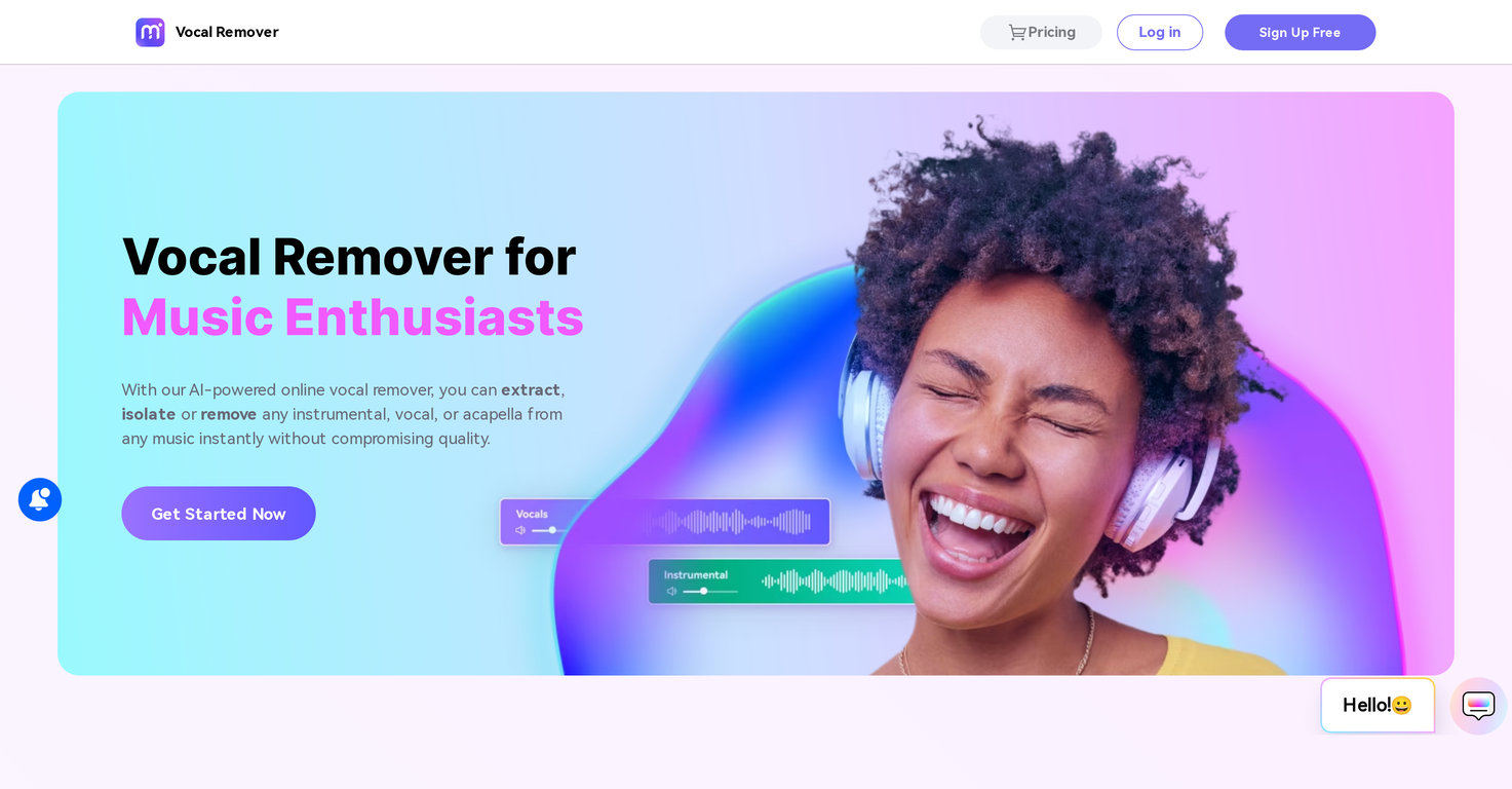 Vocal Remover by Media.io screenshot