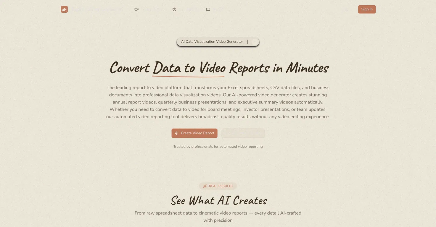 Report Video Generator screenshot