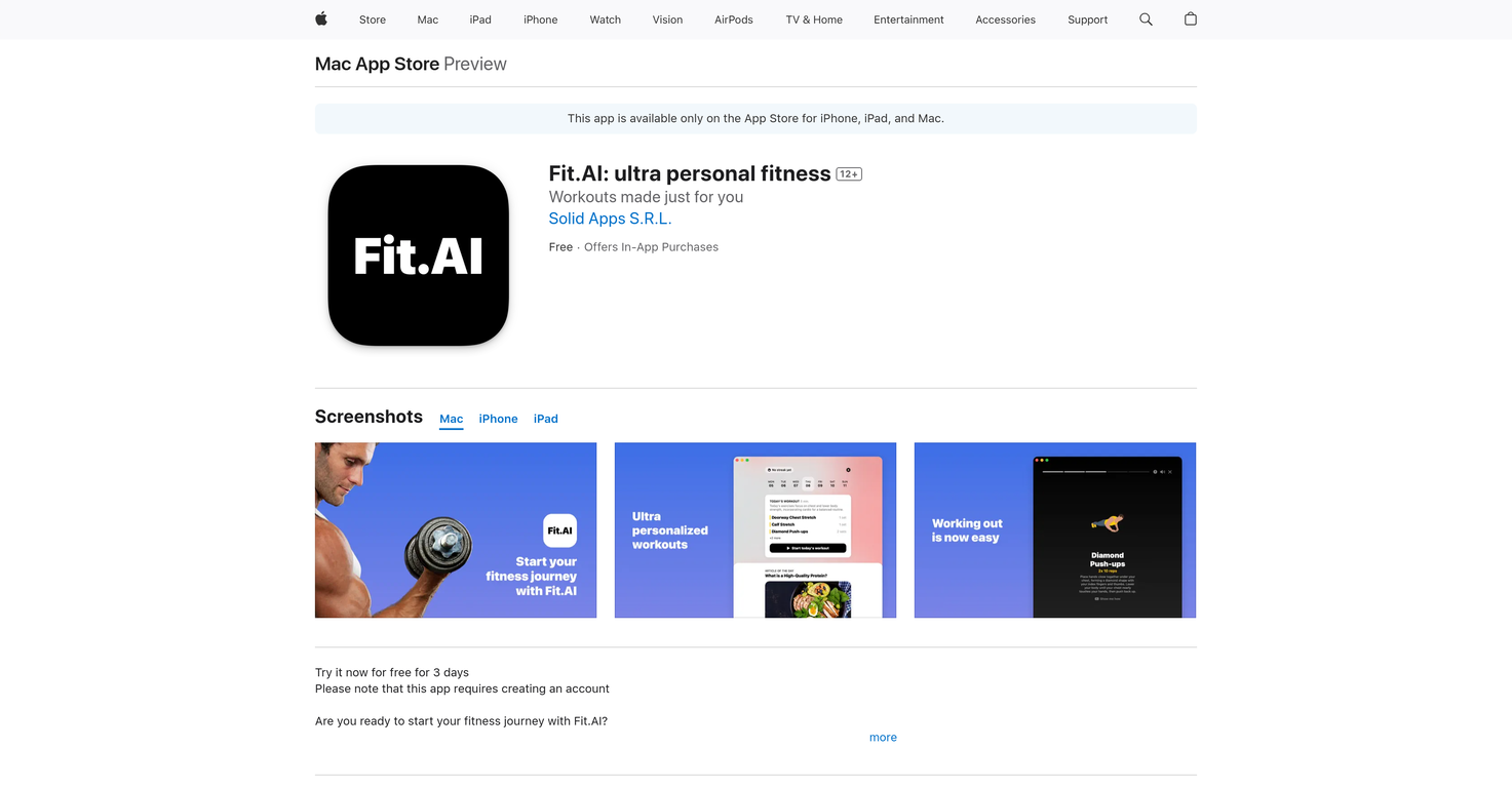 Fit.AI screenshot