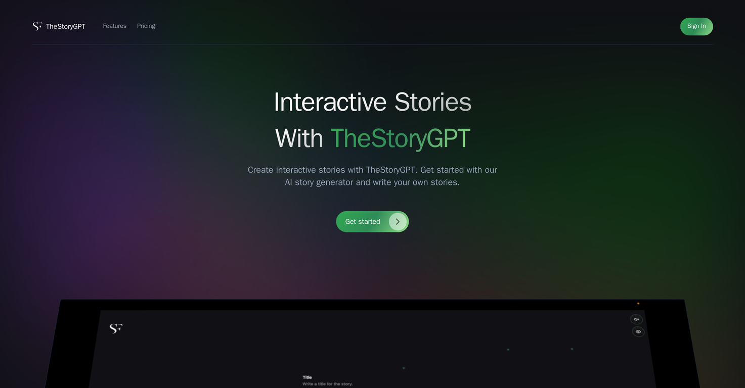 TheStoryGPT screenshot
