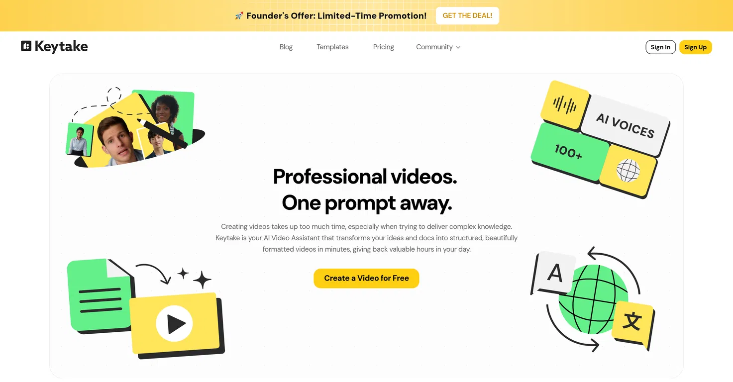 Keytake - AI Video Editor screenshot