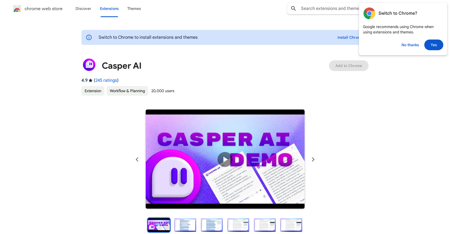 Casper AI screenshot