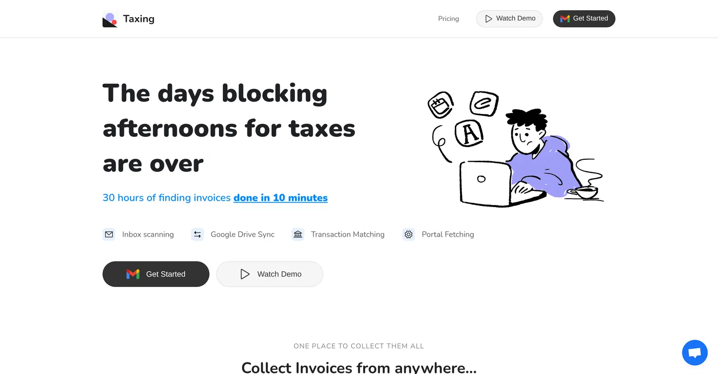 Taxing screenshot