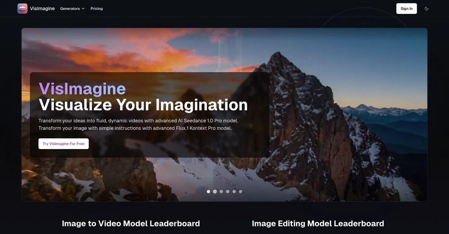 VisImagine - AI VIdeo Creation Platform screenshot