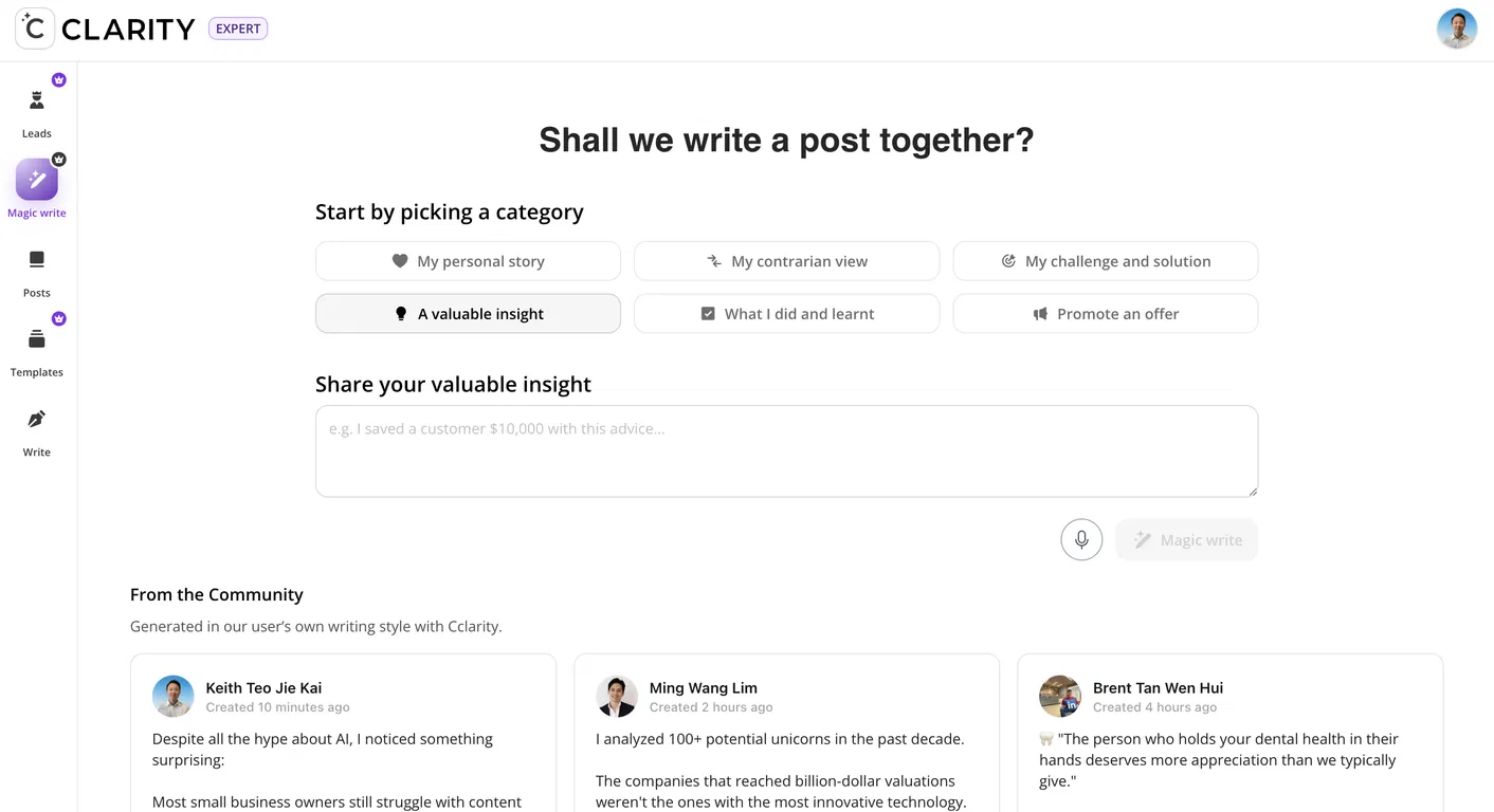 Cclarity screenshot