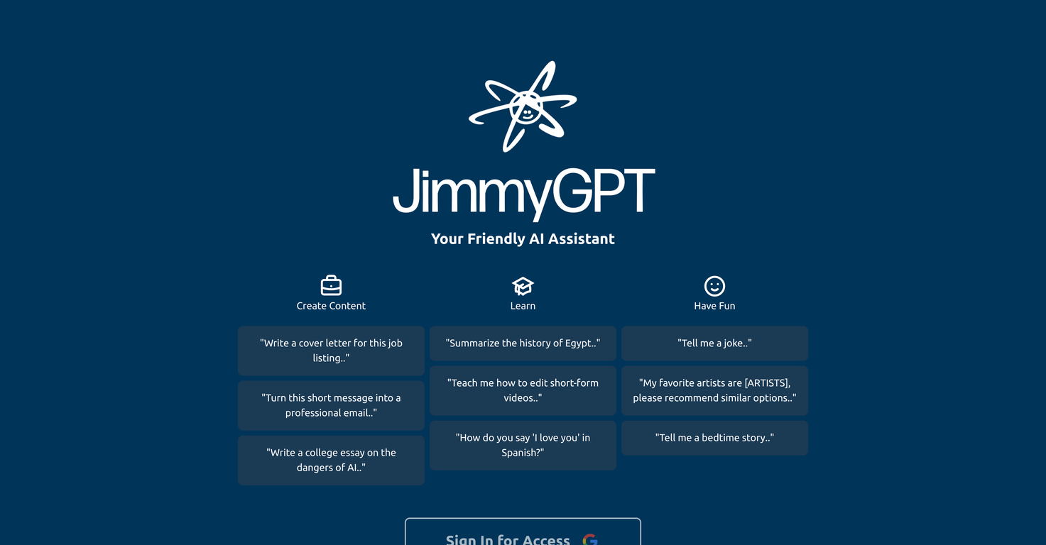 JimmyGPT screenshot