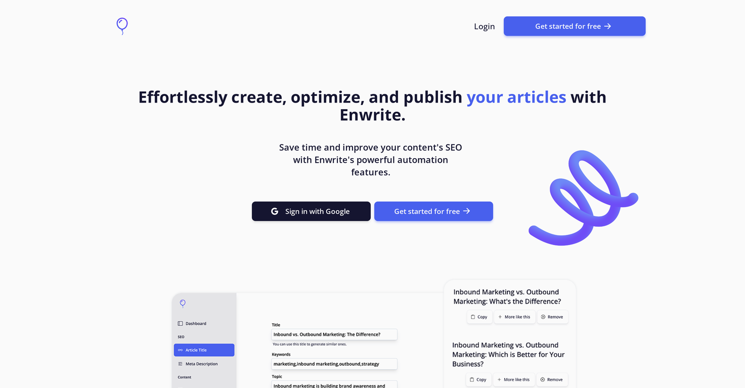 Enwrite screenshot