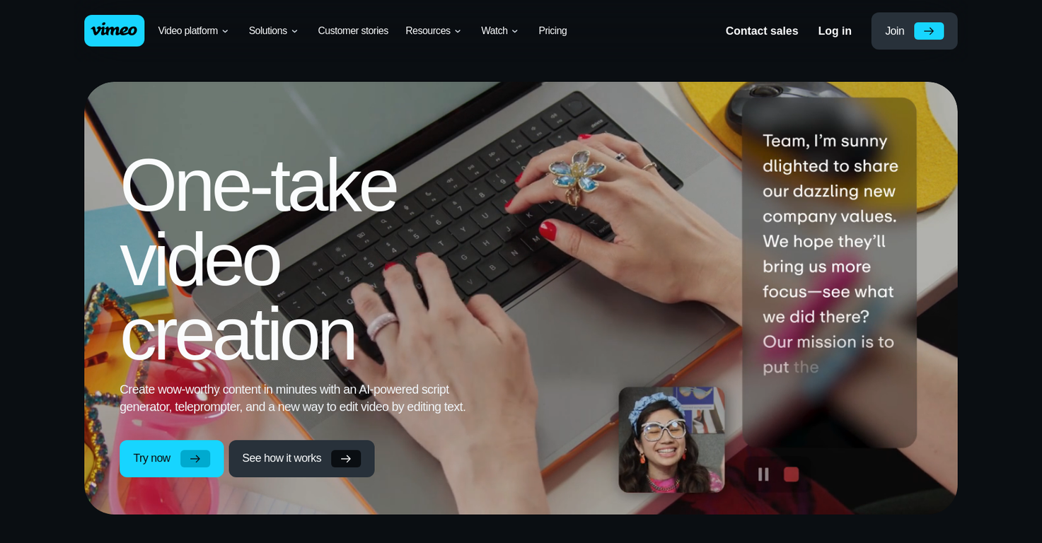 Vimeo AI screenshot