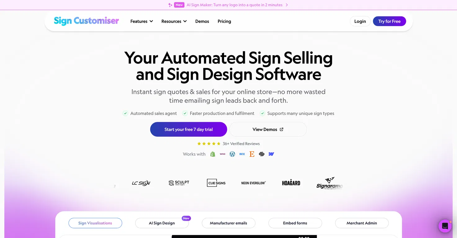 Sign Customiser screenshot
