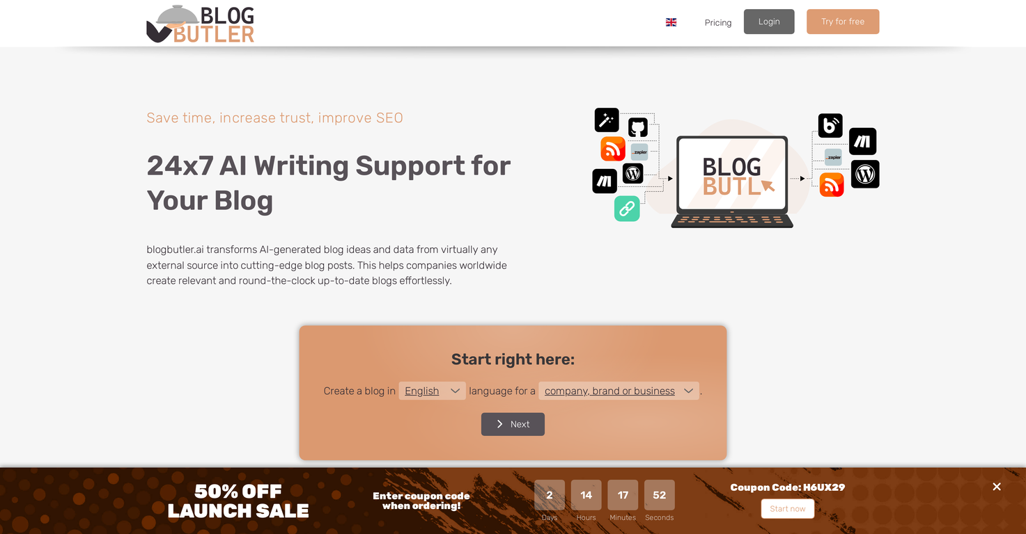 BlogButler screenshot
