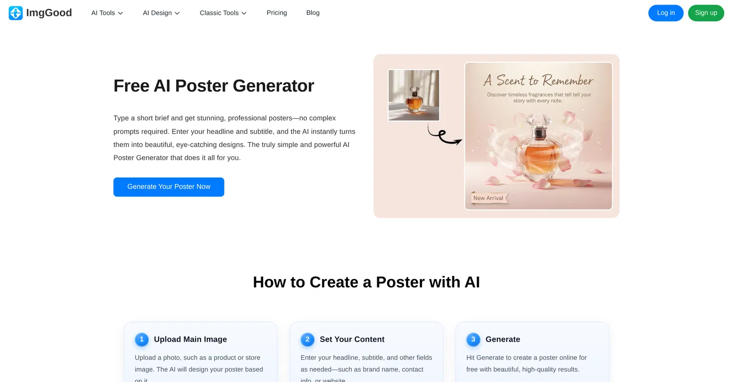 ImgGood AI | Poster Generator screenshot