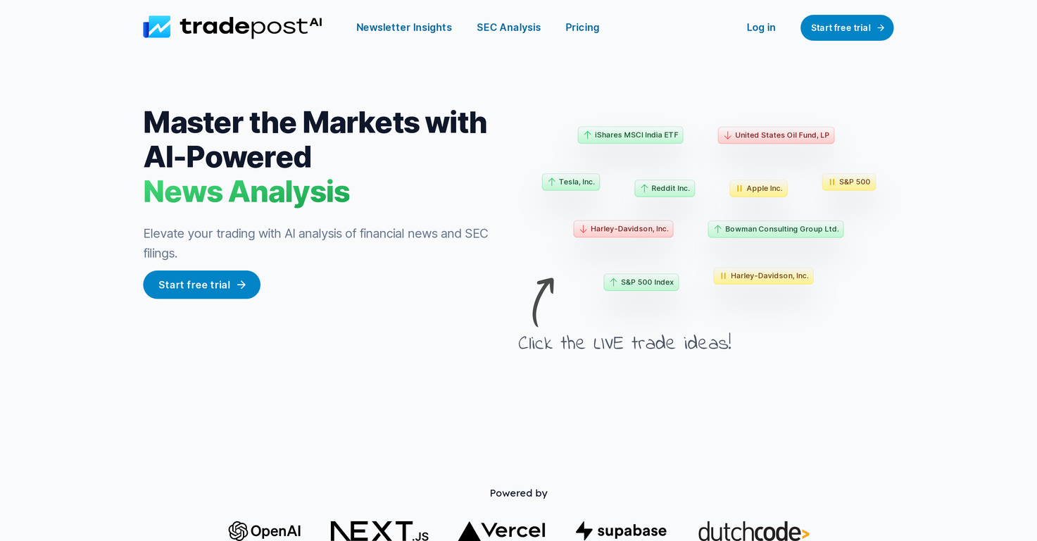 Tradepost.ai screenshot