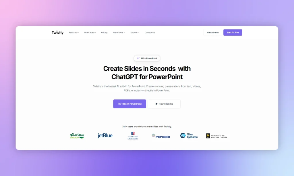 ChatGPT for PowerPoint screenshot