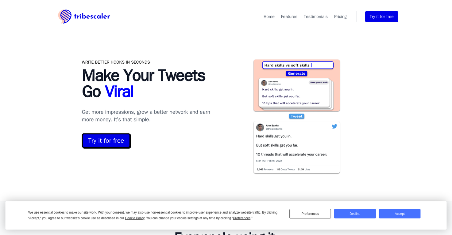 Tribescaler screenshot
