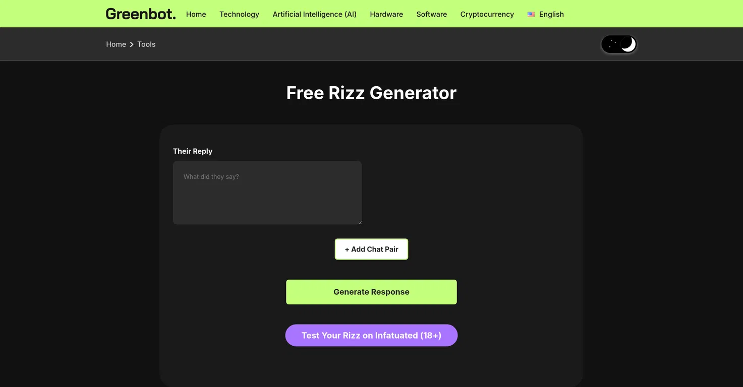 Free Rizz AI Generator screenshot