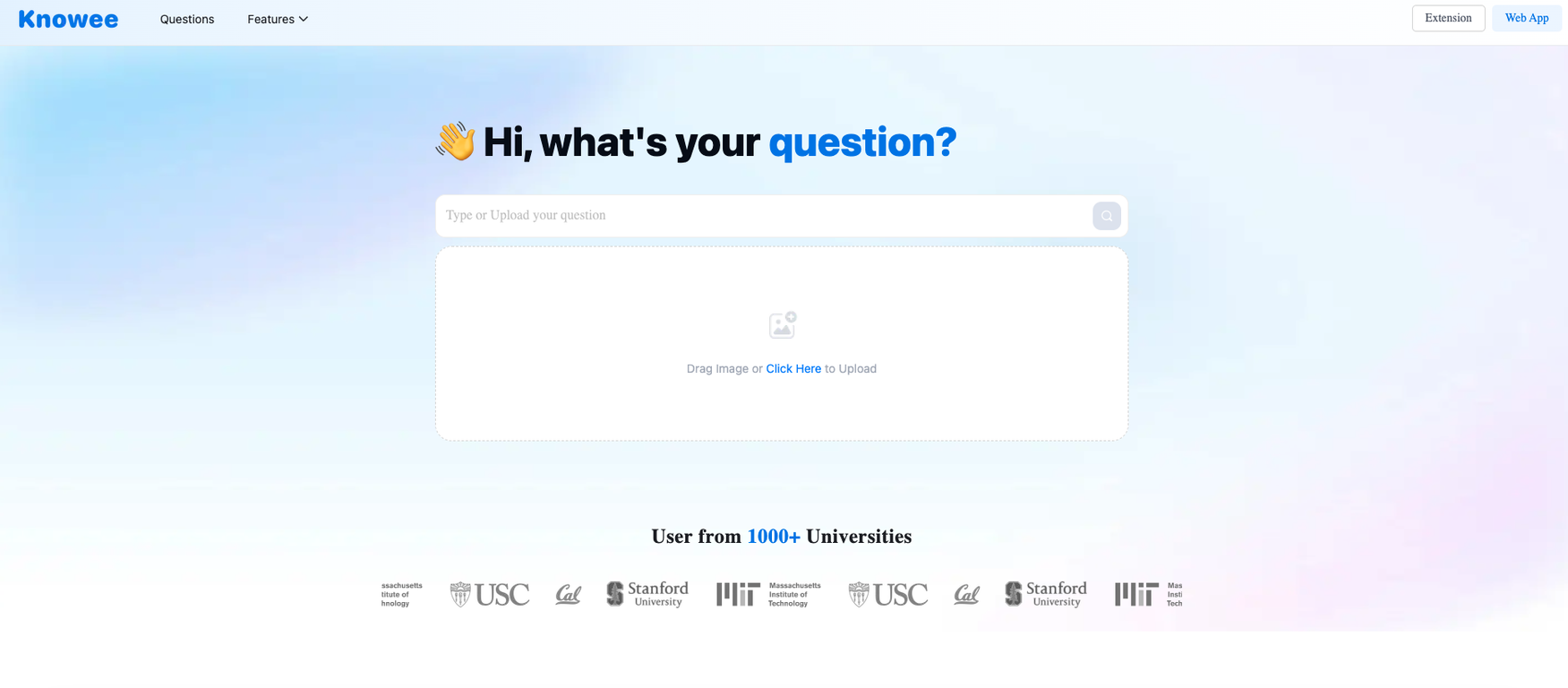 Knowee screenshot