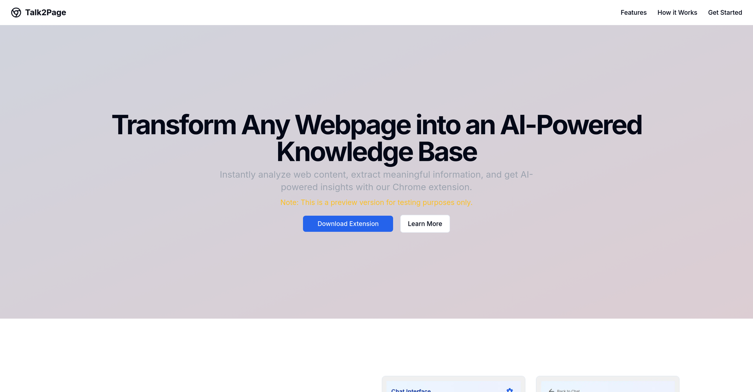 Talk2Page screenshot