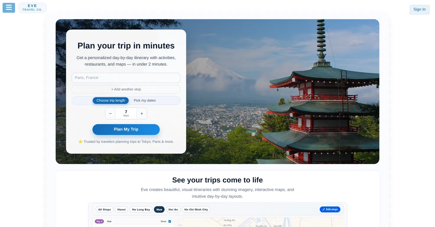 Eve Travel Co. screenshot