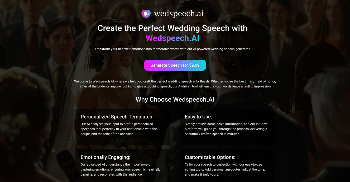 Wedspeech.AI screenshot