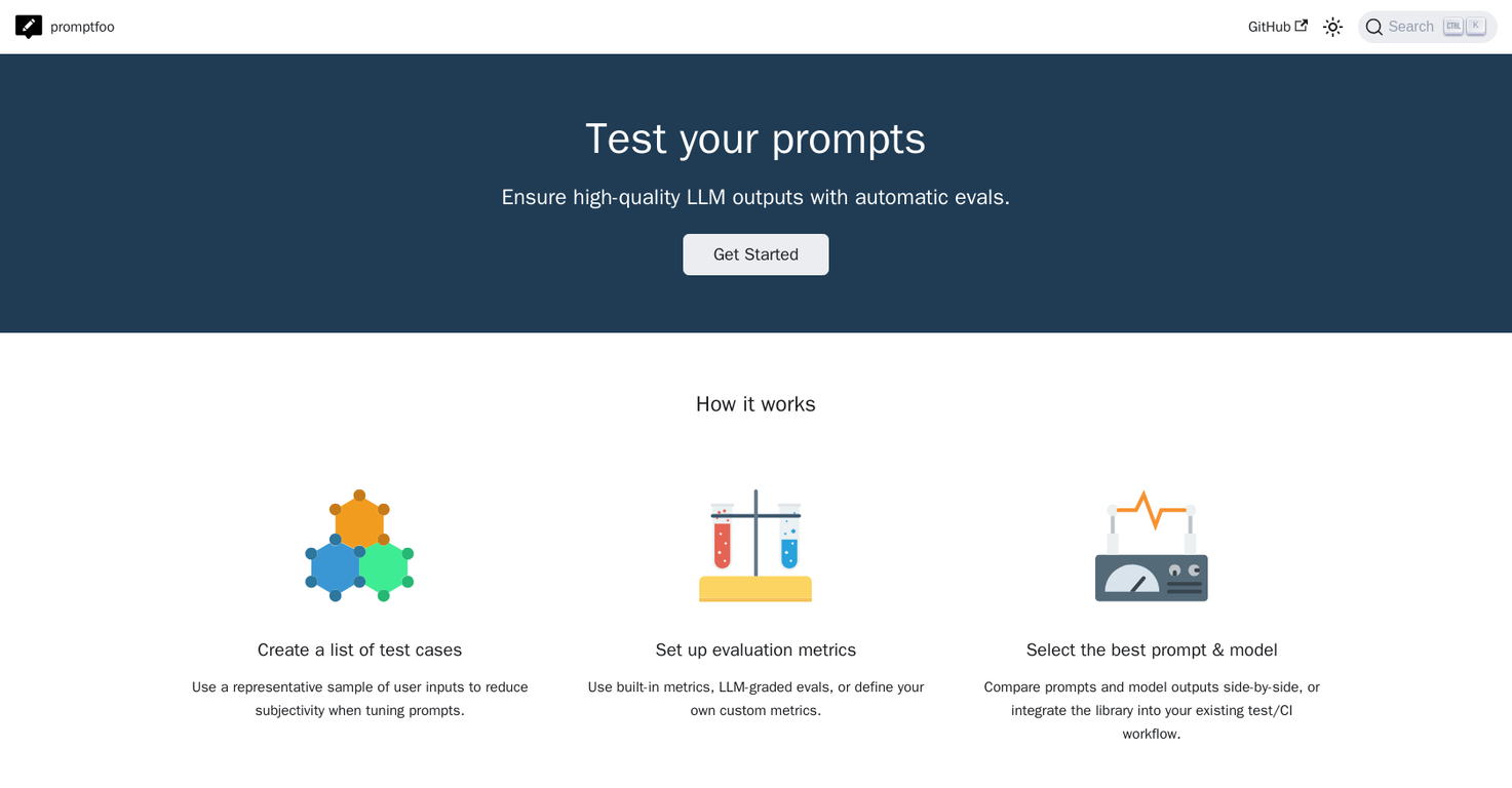 Promptfoo screenshot