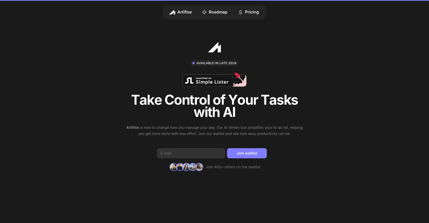 Artifise screenshot