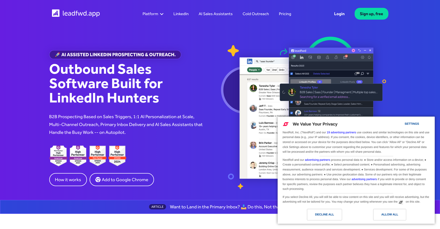 Leadfwd screenshot