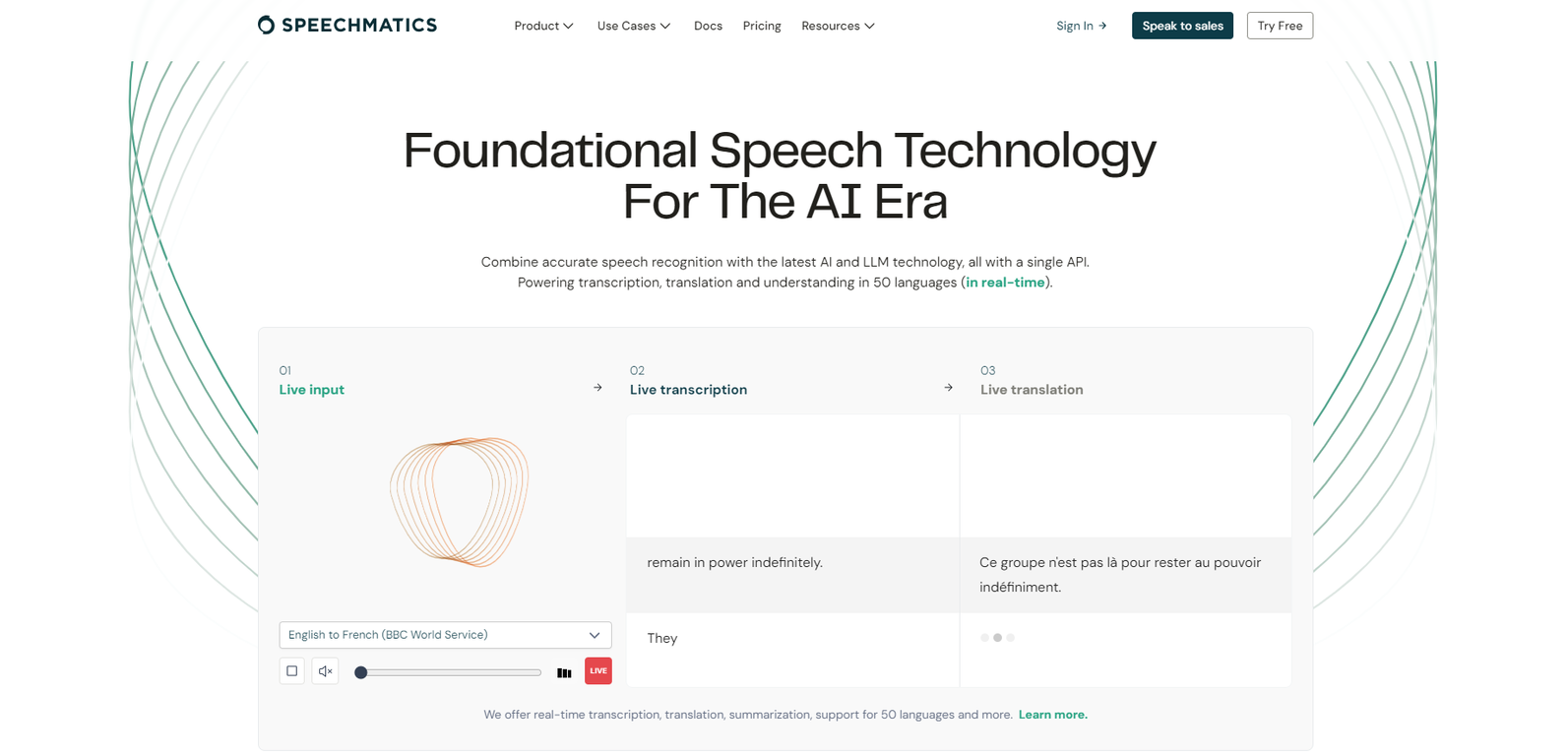 Speechmatics screenshot