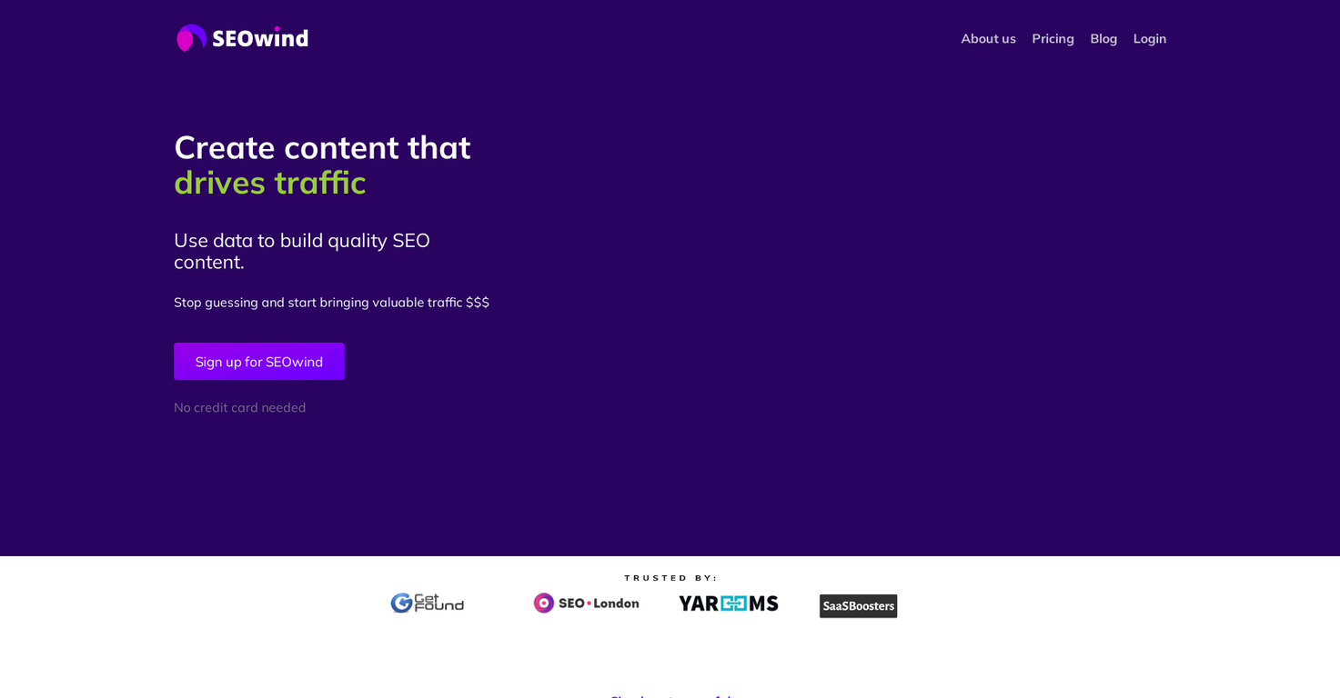 SEOwind screenshot
