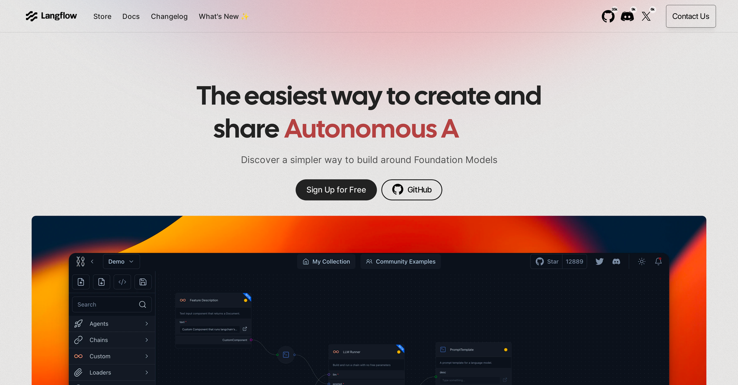 Langflow screenshot