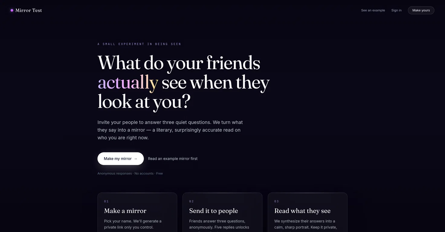 Mirror Test screenshot