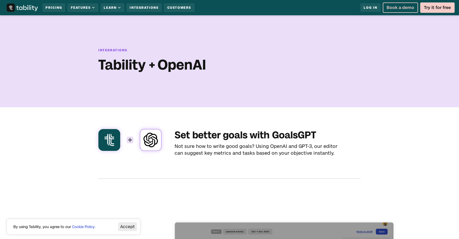 Tability screenshot