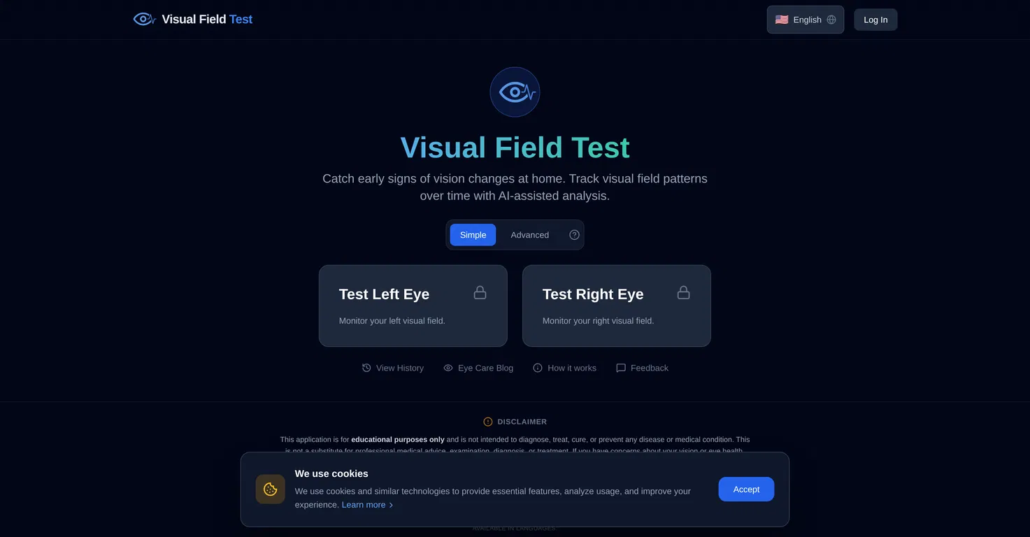 Visual Field Test screenshot