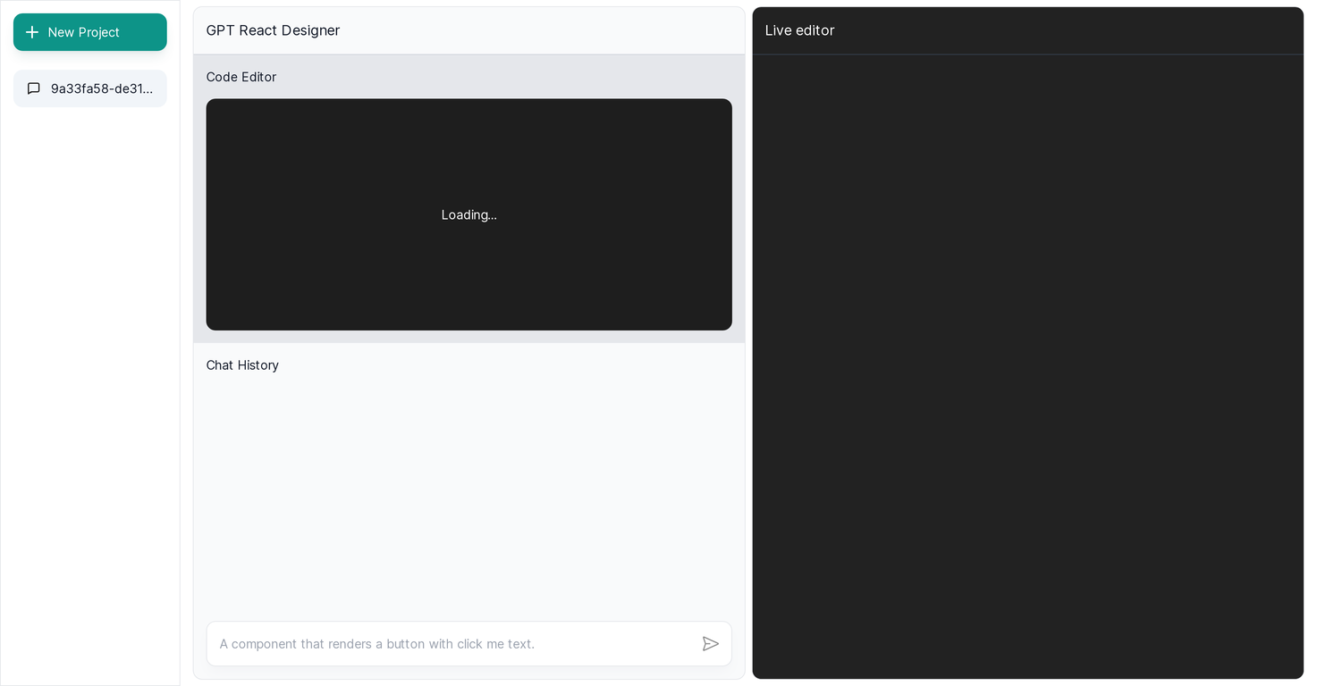 React GPT Designer screenshot
