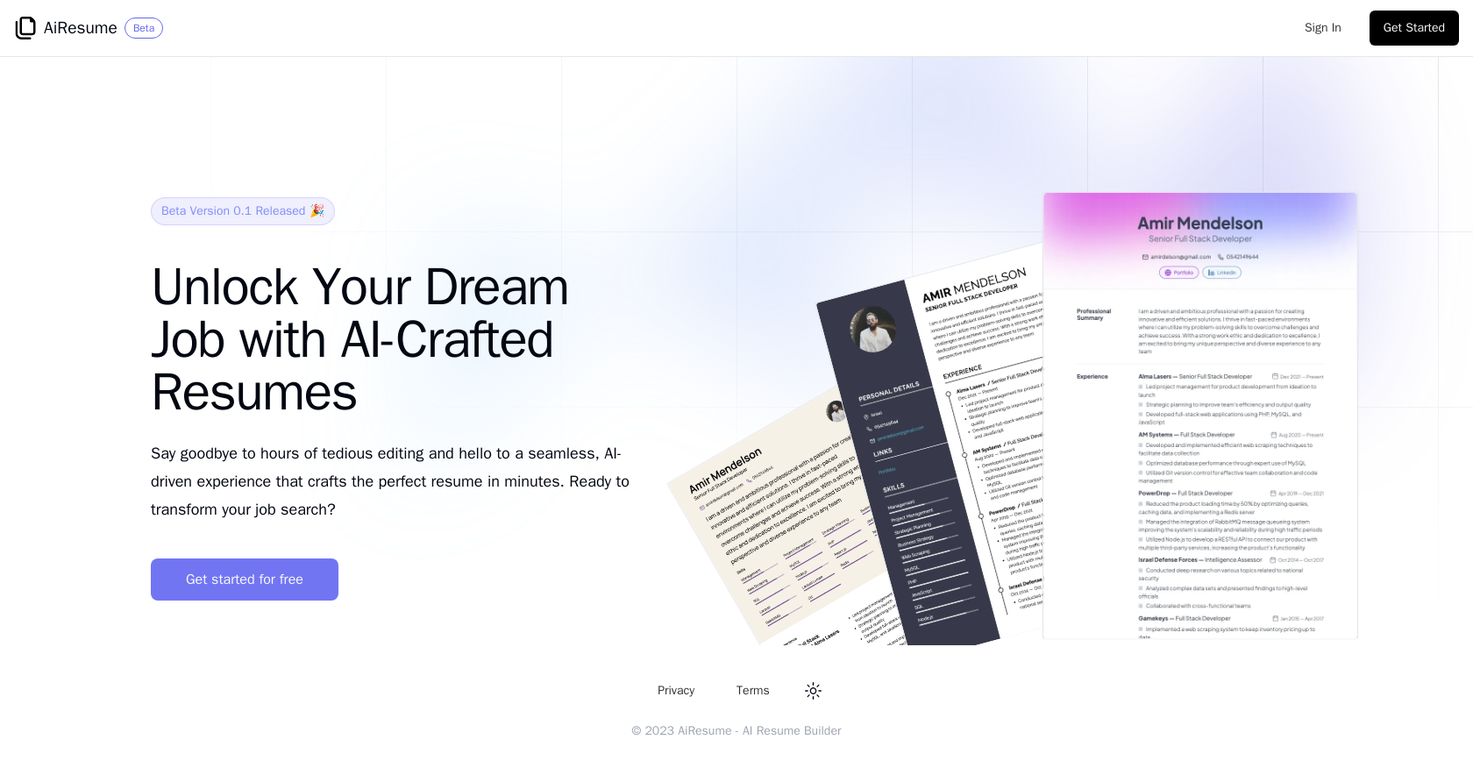 AiResume screenshot