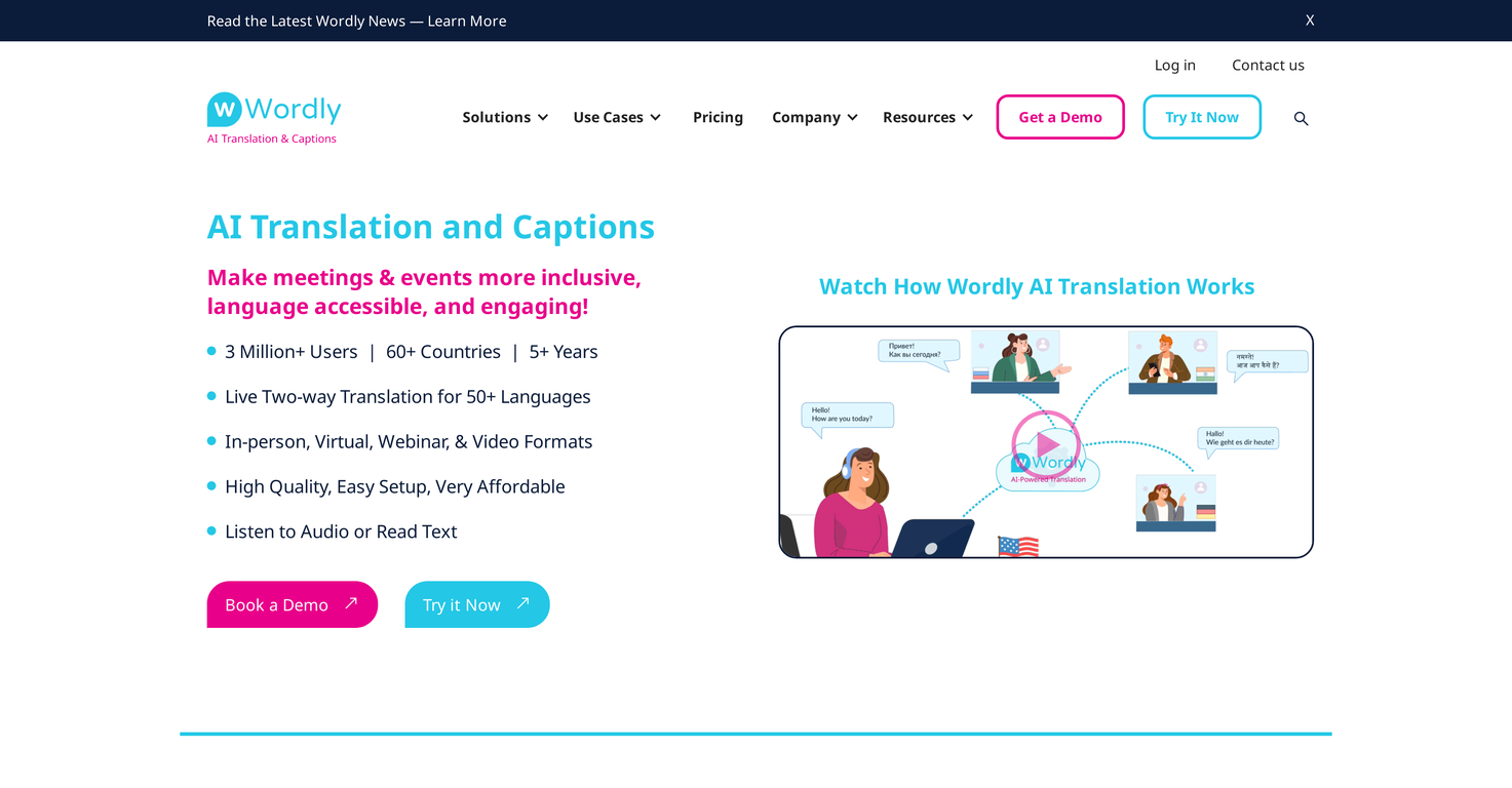 Wordly AI Translation screenshot