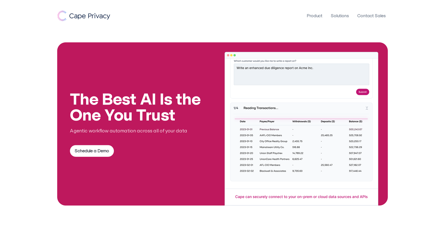 Capeprivacy screenshot