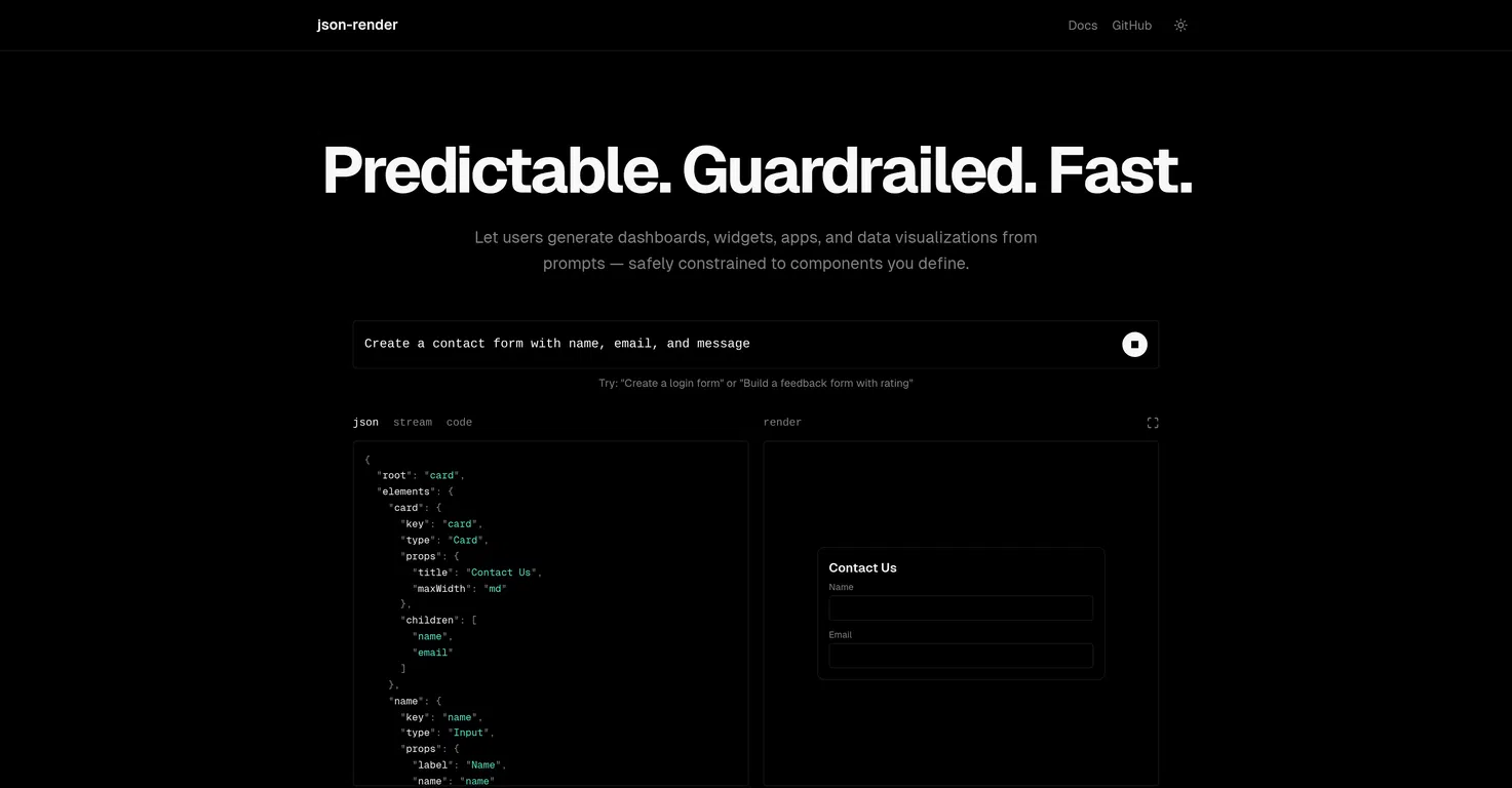 Json-Render screenshot