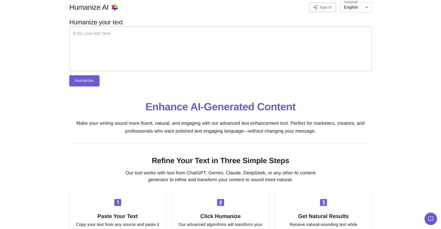 Humanize AI Text screenshot