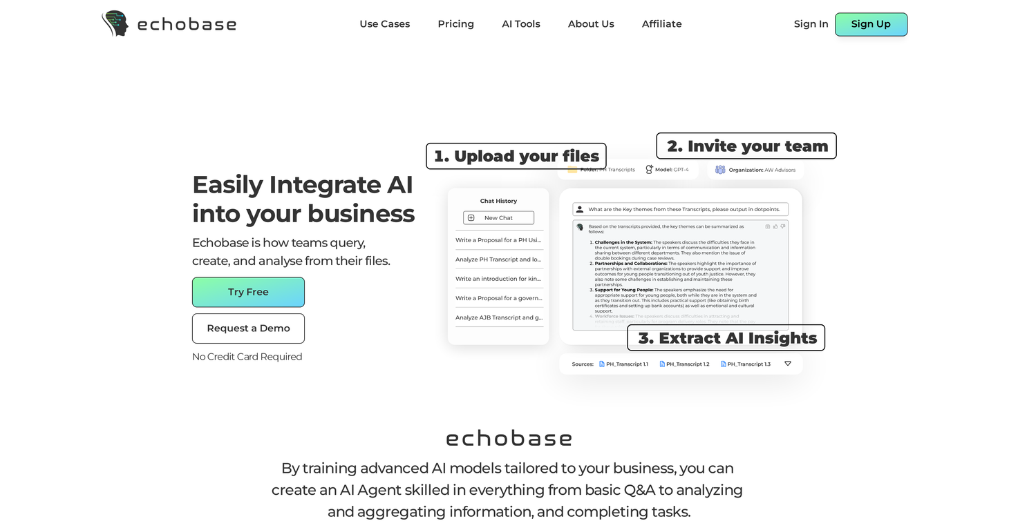 Echobase - AI for Business screenshot