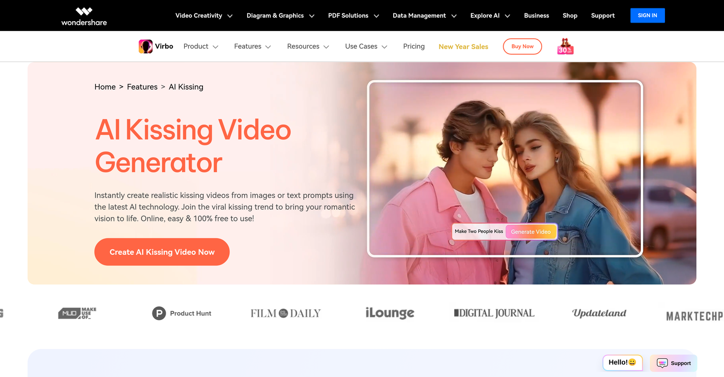 Virbo AI Kissing screenshot
