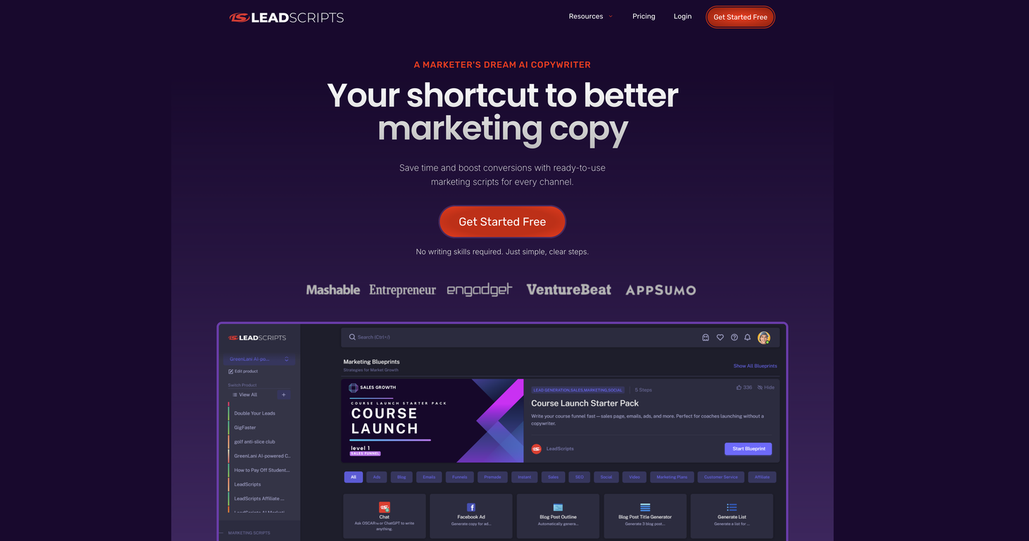 LeadScripts screenshot