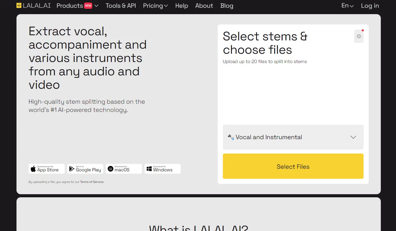LALAL screenshot