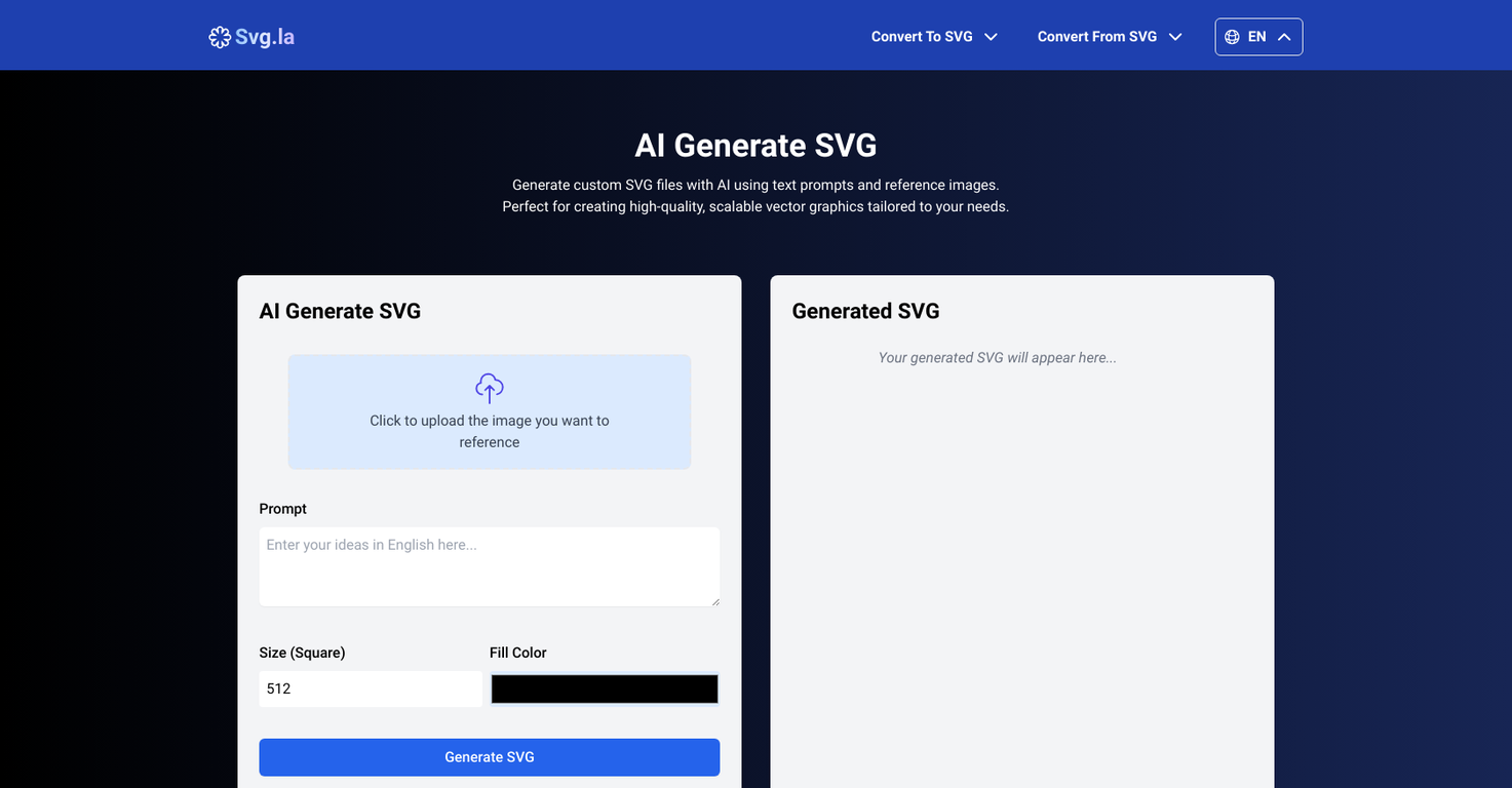 AI Generate SVG by SVG.la screenshot