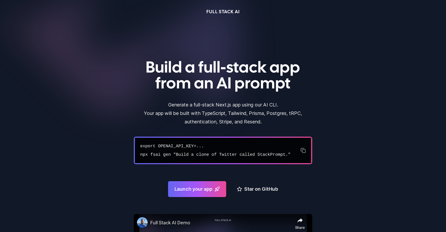 Full Stack AI screenshot