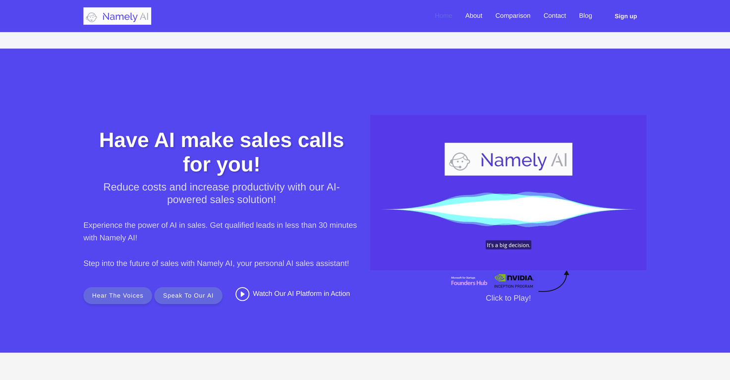 NamelyAI screenshot