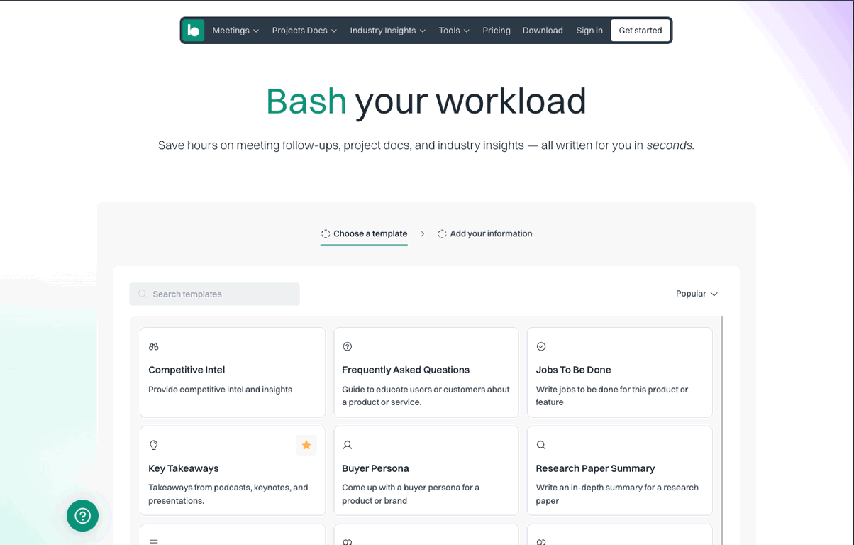 Bash AI screenshot