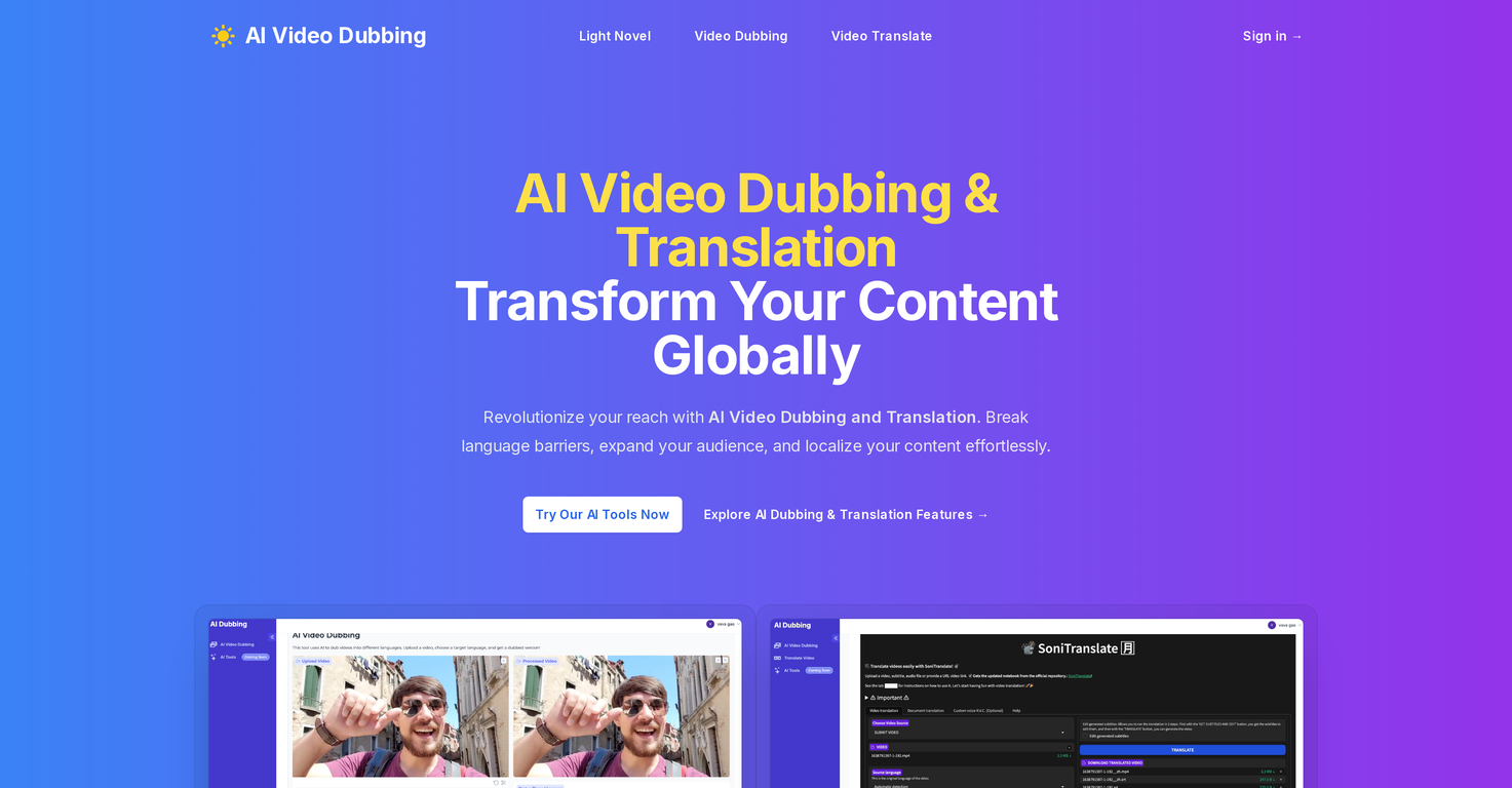 Video AI Dubbing screenshot